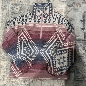 Aztec Patterned Zip-Up Jacket